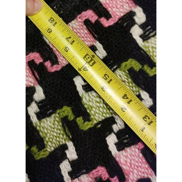 BOHO VTG MILLY of New York Embroidery Mod 70s Skirt Green Pink Black Mini Sz 2 - Picture 5 of 9